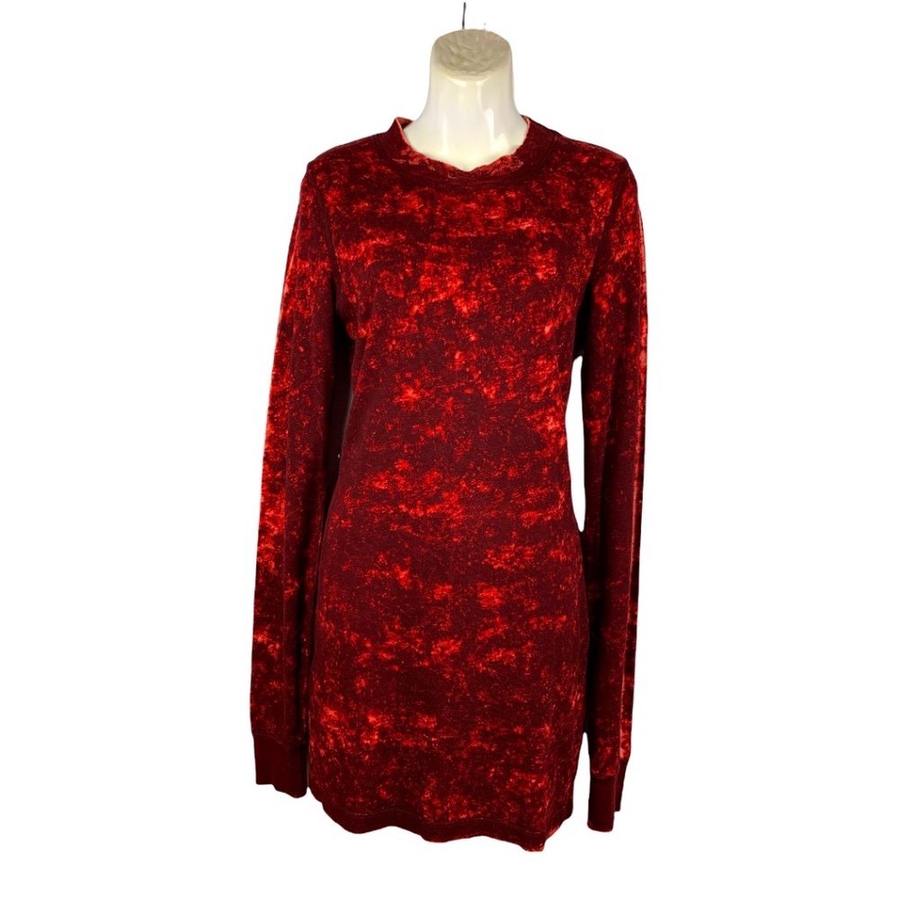 Cotton Citizen red tie dye long sleeve mini dress size Small